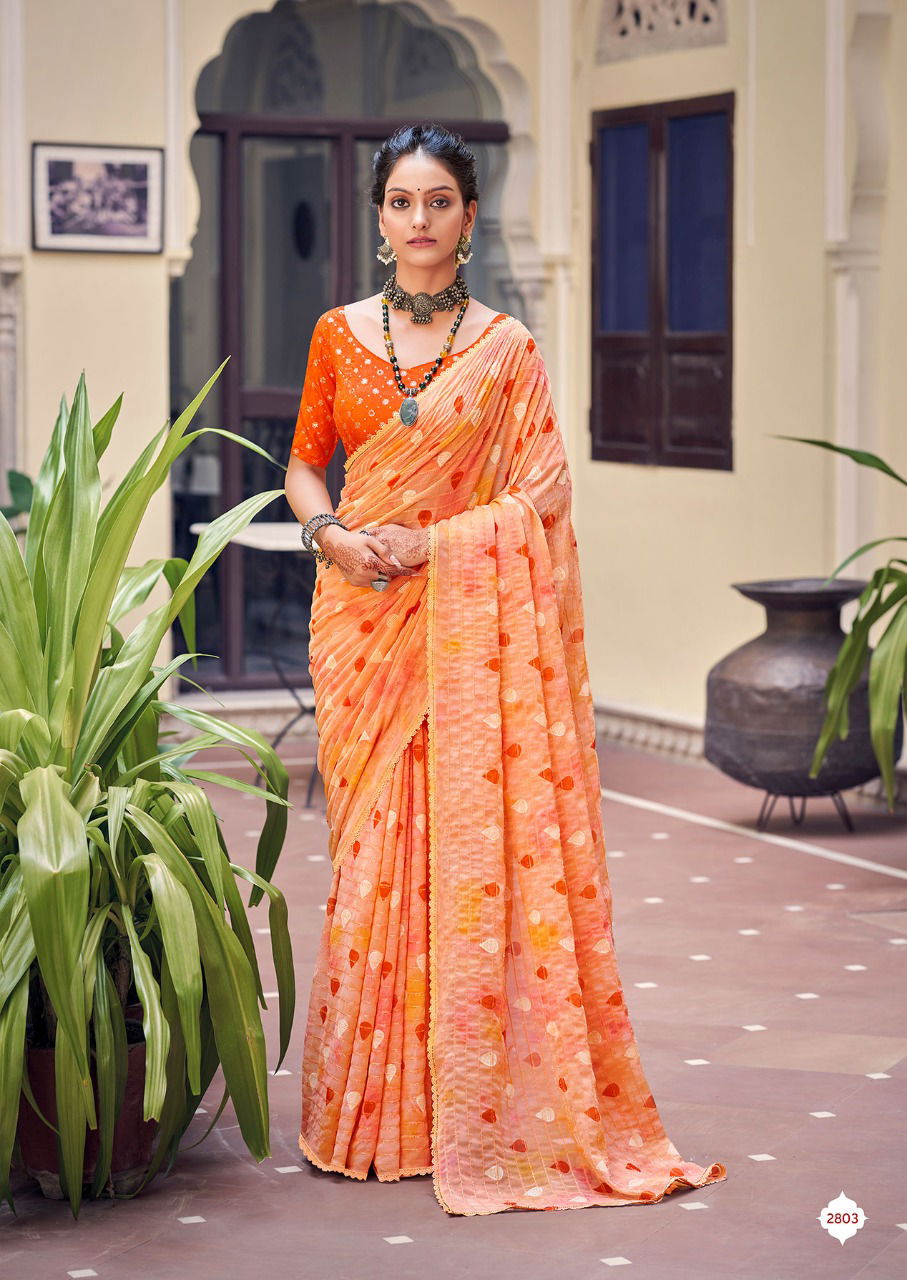 Kashvi Hetvi New Fancy Designer Ethnic Wear Georgette Printed Saree Collection
